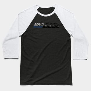 MX5-Forum logo Gris+Azul+Negro Baseball T-Shirt